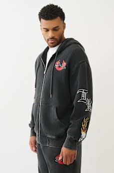 TRUE RELIGION X VON DUTCH TATTOO ZIP HOODIE, image 4