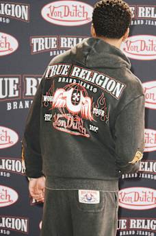 TRUE RELIGION X VON DUTCH TATTOO ZIP HOODIE, image 1