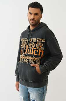 TRUE RELIGION X VON DUTCH LEOPARD PRINT LOGO HOODIE, image 3