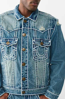 JIMMY ROPE STITCH OVERSIZED DENIM JACKET, image 3