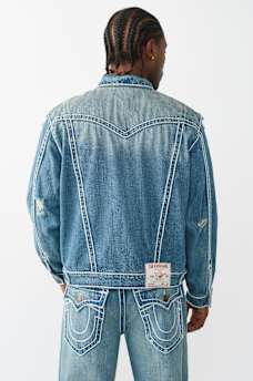 JIMMY ROPE STITCH OVERSIZED DENIM JACKET