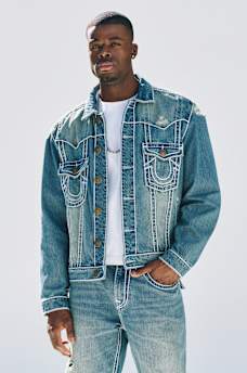 JIMMY ROPE STITCH OVERSIZED DENIM JACKET, image 1