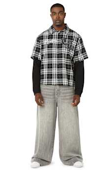 LONG SLEEVE WAFFLE KNIT FLANNEL SHIRT