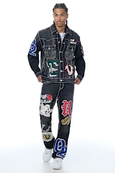 JIMMY PATCH BIG T OVERSIZED DENIM JACKET