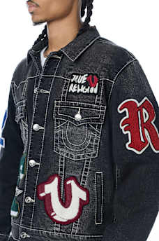 JIMMY PATCH BIG T OVERSIZED DENIM JACKET