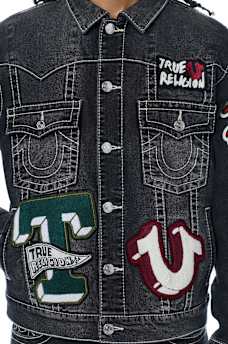 JIMMY PATCH BIG T OVERSIZED DENIM JACKET