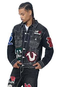 JIMMY PATCH BIG T OVERSIZED DENIM JACKET