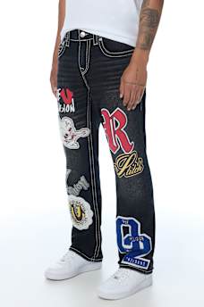 RICKY PATCH BIG T FLAP STRAIGHT JEAN 34" 