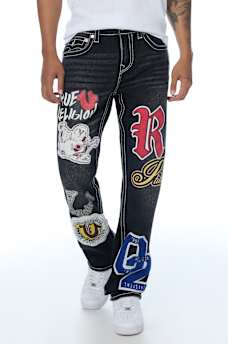 RICKY PATCH BIG T FLAP STRAIGHT JEAN 34" 