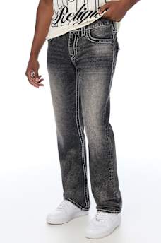 RICKY ROPE STITCH FLAP STRAIGHT JEAN 34"