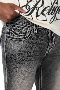 RICKY ROPE STITCH FLAP STRAIGHT JEAN 34"