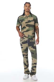 RICKY BIG T CAMO CANVAS STRAIGHT JEAN 34"