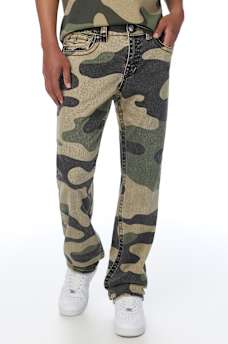 RICKY BIG T CAMO CANVAS STRAIGHT JEAN 34"
