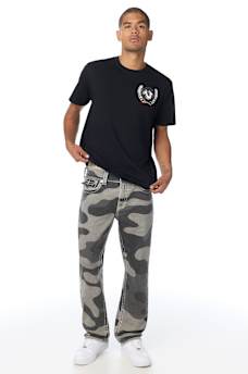 RICKY BIG T CAMO CANVAS STRAIGHT JEAN 34"