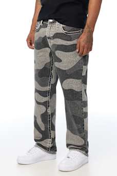 RICKY BIG T CAMO CANVAS STRAIGHT JEAN 34"
