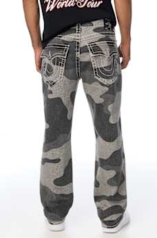 RICKY BIG T CAMO CANVAS STRAIGHT JEAN 34"