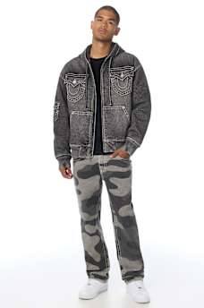 BIG T HOODED DENIM JACKET