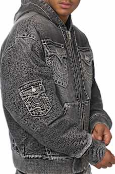 BIG T HOODED DENIM JACKET