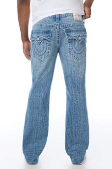 BILLY PLAID BACKING FLAP BOOTCUT JEAN 34"