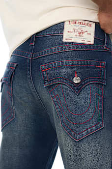 RICKY LOGO FLAP STRAIGHT JEAN 34"