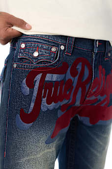 RICKY LOGO FLAP STRAIGHT JEAN 34"