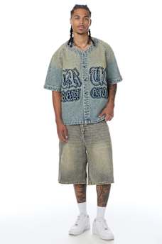 DENIM BASEBALL SHIRT