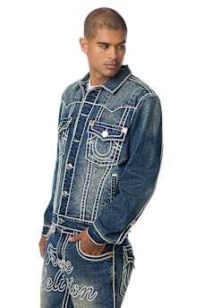 JIMMY ROPE STITCH OVERSIZED DENIM JACKET