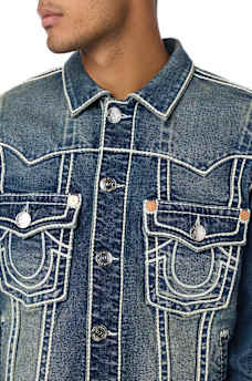 JIMMY ROPE STITCH OVERSIZED DENIM JACKET