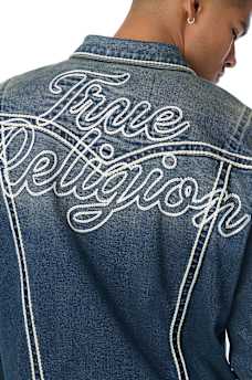 JIMMY ROPE STITCH OVERSIZED DENIM JACKET