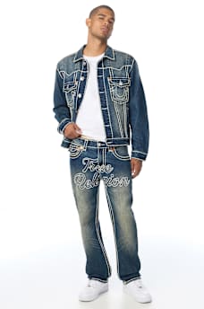 RICKY ROPE STITCH FLAP STRAIGHT JEAN 34" 