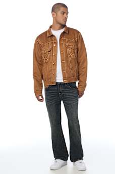 JIMMY ULTRASUEDE BIG T OVERSIZED JACKET