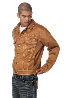 JIMMY ULTRASUEDE BIG T OVERSIZED JACKET