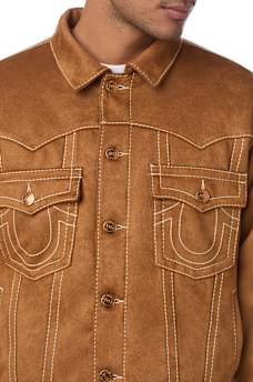JIMMY ULTRASUEDE BIG T OVERSIZED JACKET