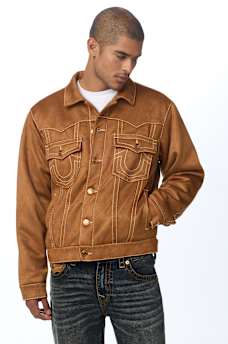 JIMMY ULTRASUEDE BIG T OVERSIZED JACKET