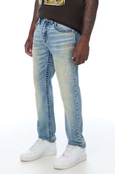ROCCO TRIPLE NEEDLE BIG T FLAP SKINNY JEAN 32"