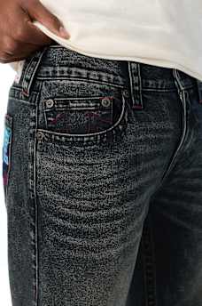 RICKY EMBROIDERED STRAIGHT JEAN 34"