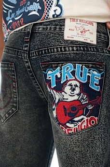 RICKY EMBROIDERED STRAIGHT JEAN 34"