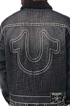 SUPER T OVERSIZED DENIM SHERPA TRUCKER JACKET