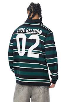 RELAXED RUGBY LONG SLEEVE POLO SHIRT