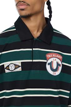 RELAXED RUGBY LONG SLEEVE POLO SHIRT