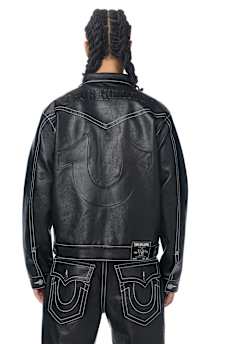 JIMMY FAUX LEATHER OVERSIZED JACKET