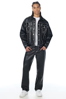 JIMMY FAUX LEATHER OVERSIZED JACKET
