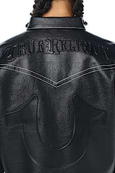 JIMMY FAUX LEATHER OVERSIZED JACKET
