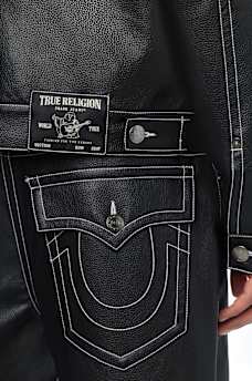 JIMMY FAUX LEATHER OVERSIZED JACKET
