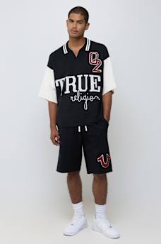 KNIT OVERSIZED POLO SHIRT