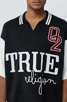 KNIT OVERSIZED POLO SHIRT