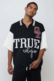 KNIT OVERSIZED POLO SHIRT