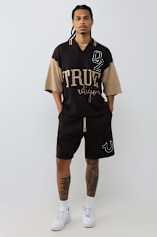 KNIT OVERSIZED POLO SHIRT