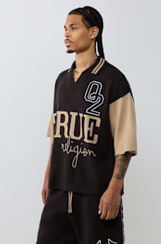 KNIT OVERSIZED POLO SHIRT