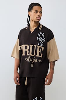 KNIT OVERSIZED POLO SHIRT